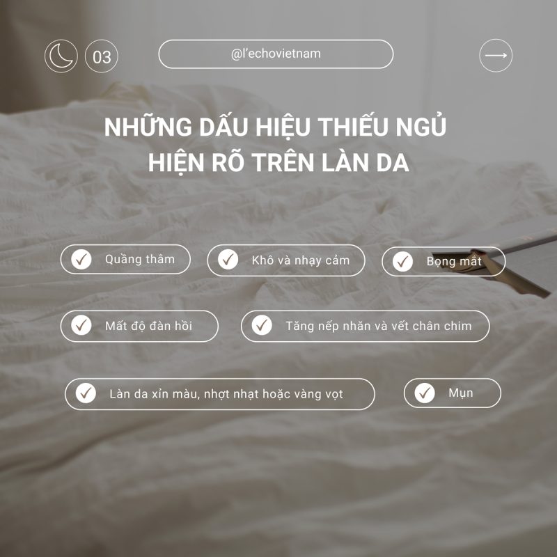 Những dấu hiệu thiếu ngủ hiện rõ trên làn da