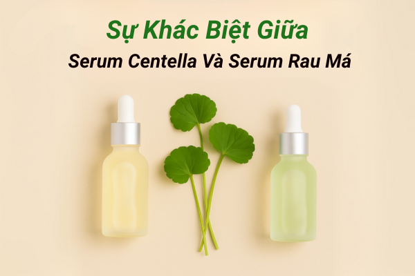 Sự khác biệt giữa Serum Centella và Serum rau má