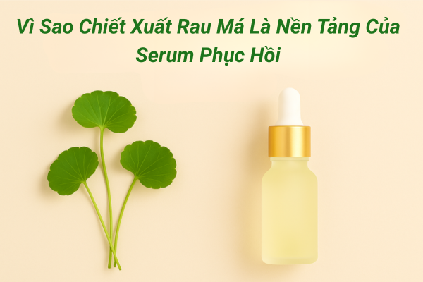Chiết xuất rau má là nền tảng của serum phục hồi