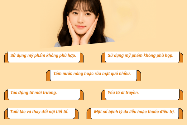 Các nguyên nhân dẫn đến khô da